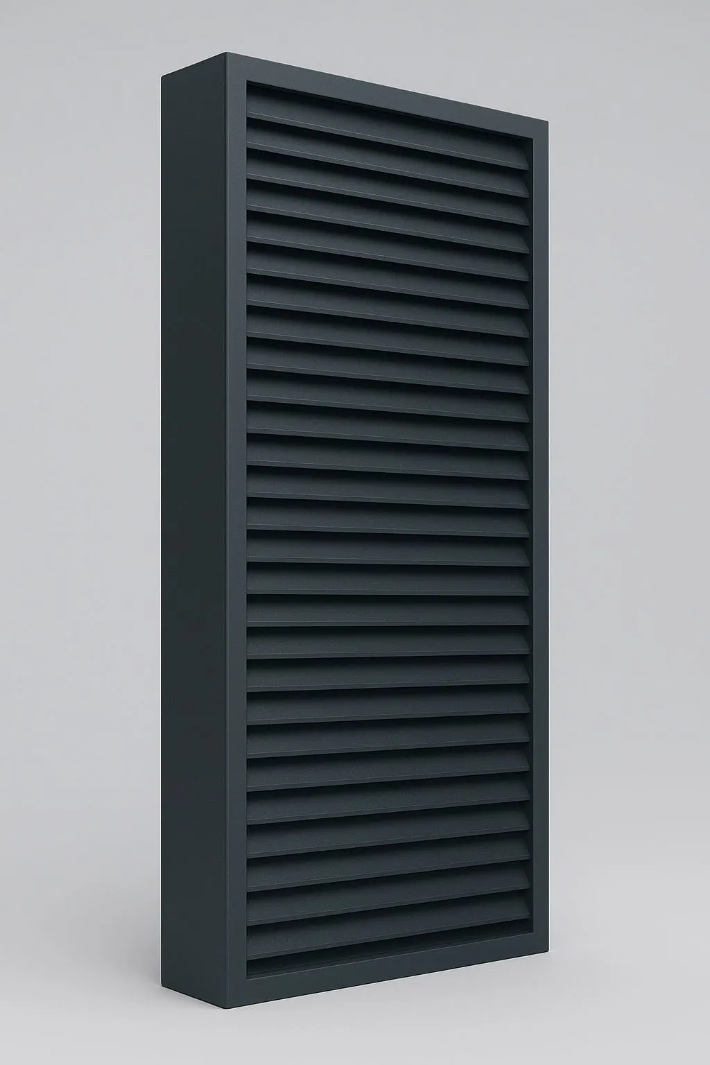 Plumbing duct shaft Z louvers and perforated aluminium panels