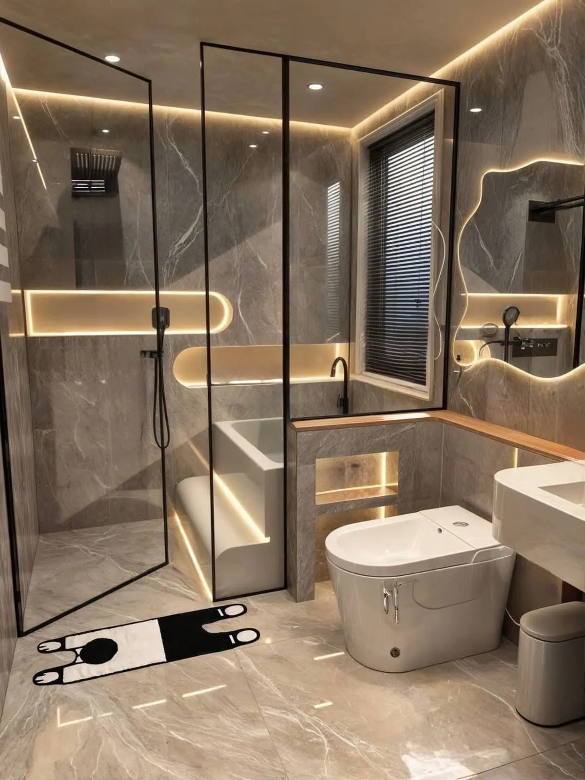 Frameless hinged glass shower partition