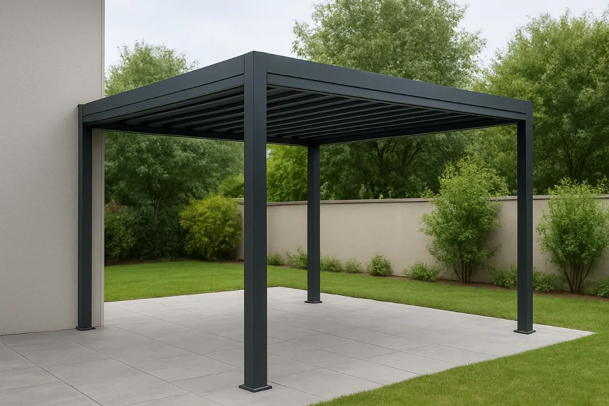 Folding retractable pergola thumbnail