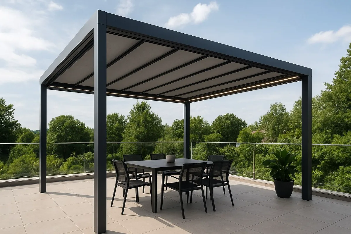 Motorized rooftop pergola thumbnail
